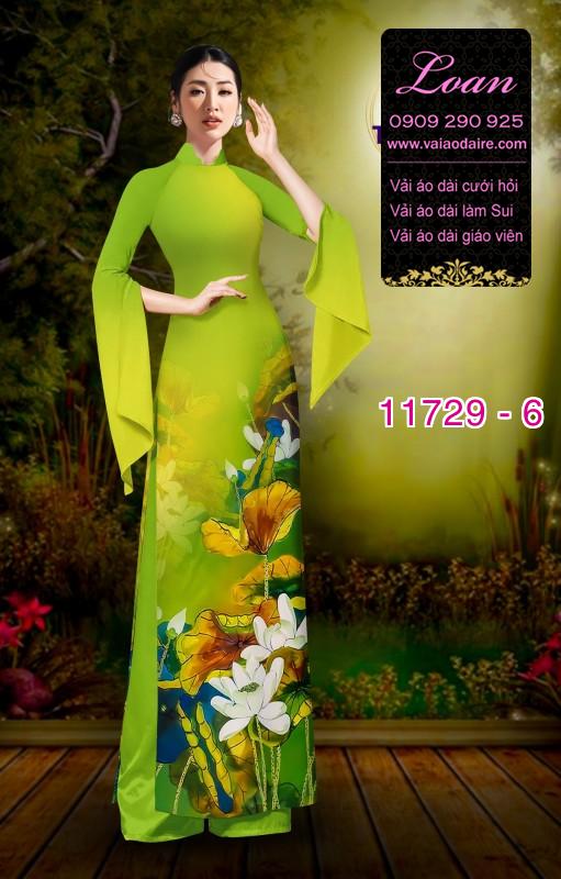 Vải áo dài hoa 3D