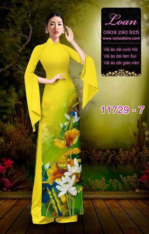 Vải áo dài hoa 3D