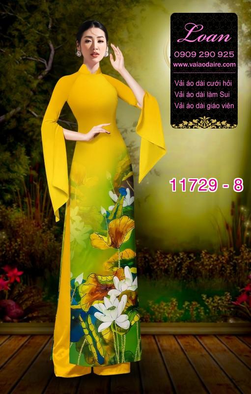 Vải áo dài hoa 3D