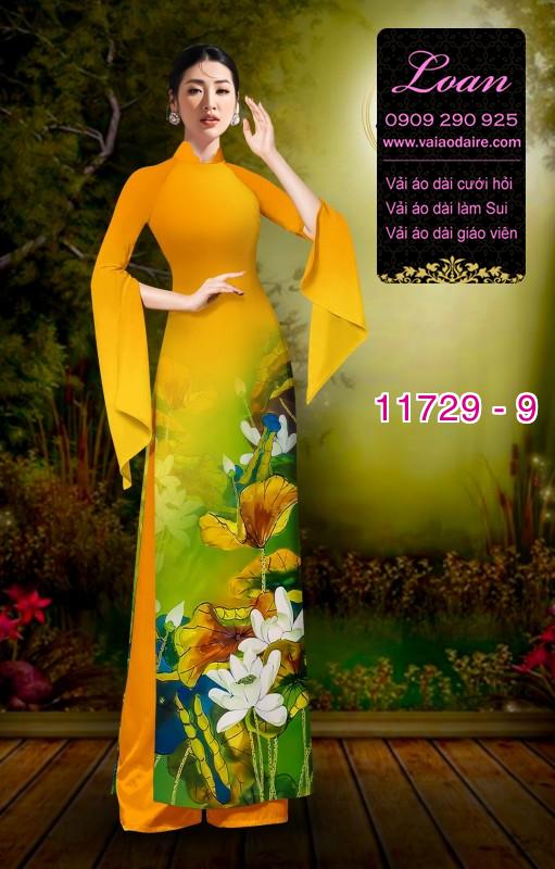Vải áo dài hoa 3D