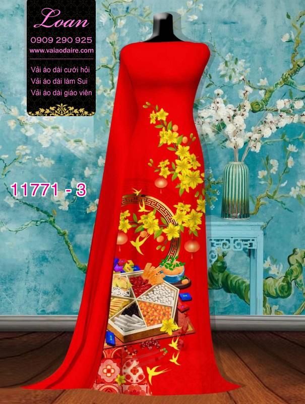 Vải áo dài tết bánh mứt
