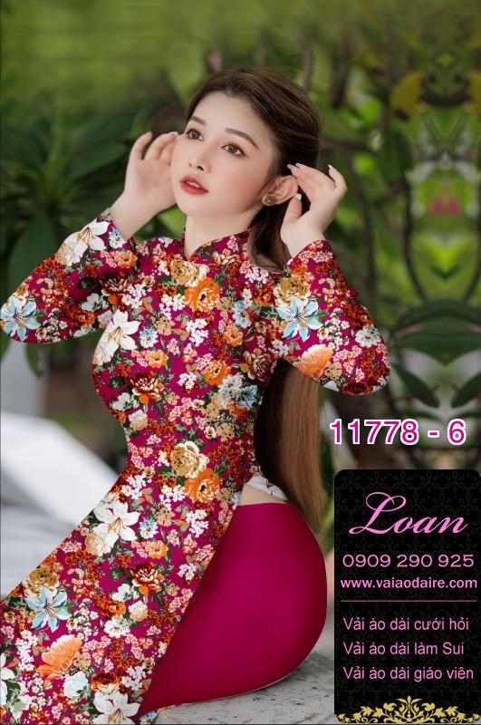 Vải áo dài hoa đều