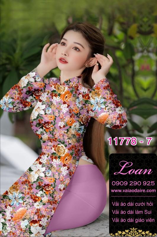 Vải áo dài hoa đều