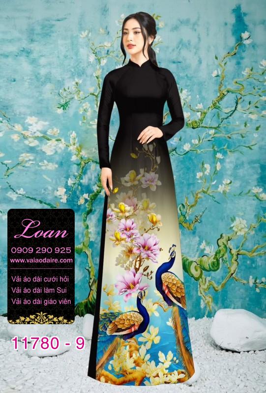 Vải áo dài chim công