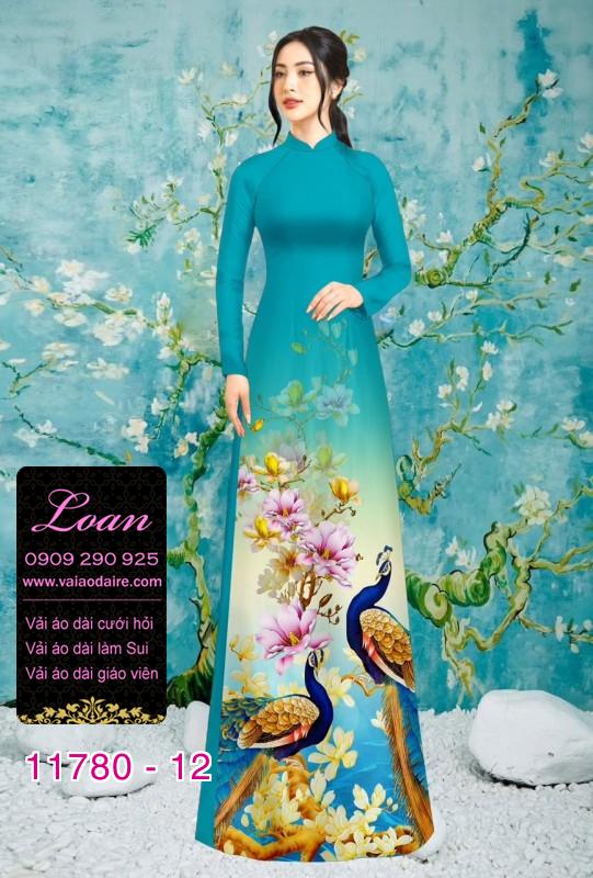 Vải áo dài chim công