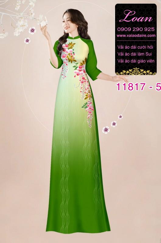 Vải áo dài in 3D hoa dây