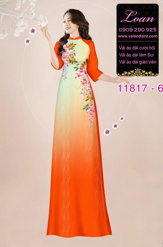 Vải áo dài in 3D hoa dây