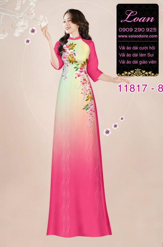 Vải áo dài in 3D hoa dây