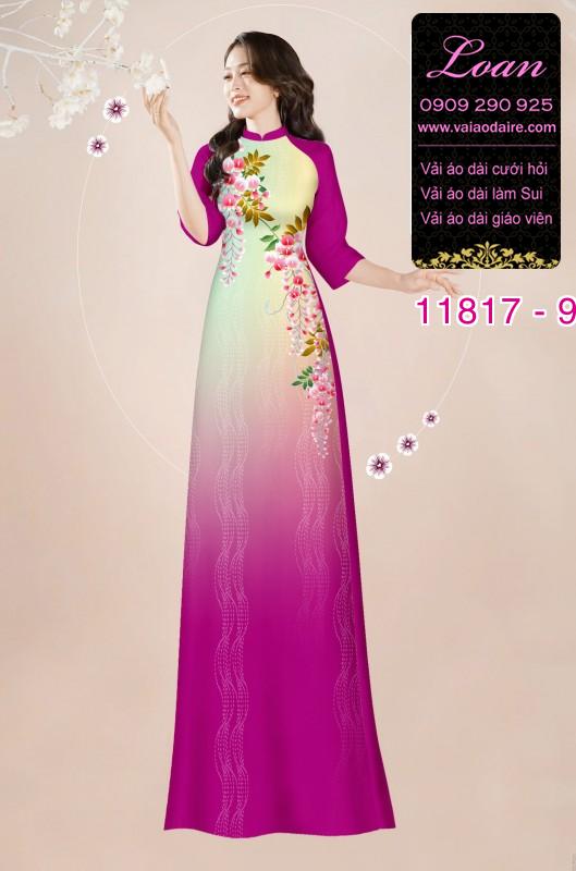 Vải áo dài in 3D hoa dây