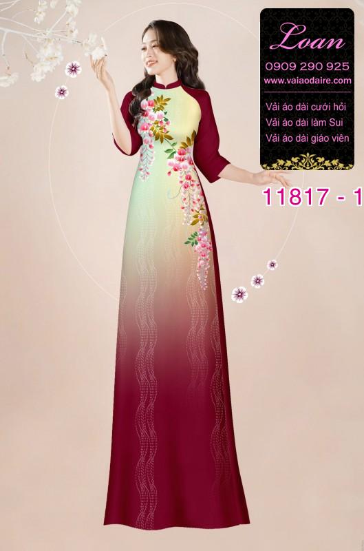 Vải áo dài in 3D hoa dây