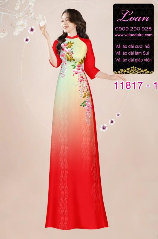 Vải áo dài in 3D hoa dây