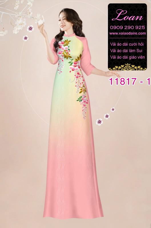 Vải áo dài in 3D hoa dây