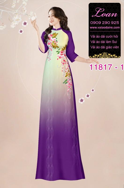 Vải áo dài in 3D hoa dây