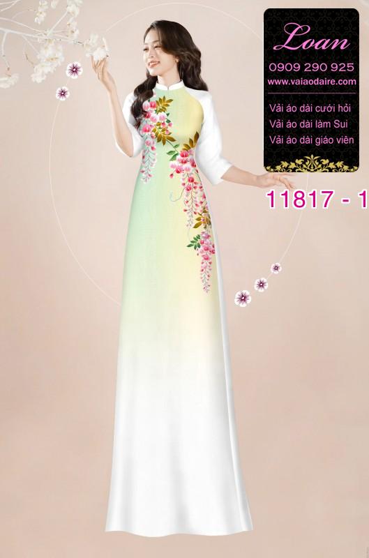 Vải áo dài in 3D hoa dây