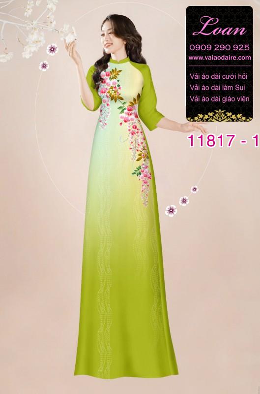 Vải áo dài in 3D hoa dây