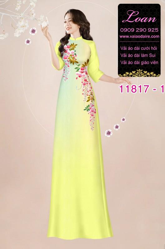 Vải áo dài in 3D hoa dây