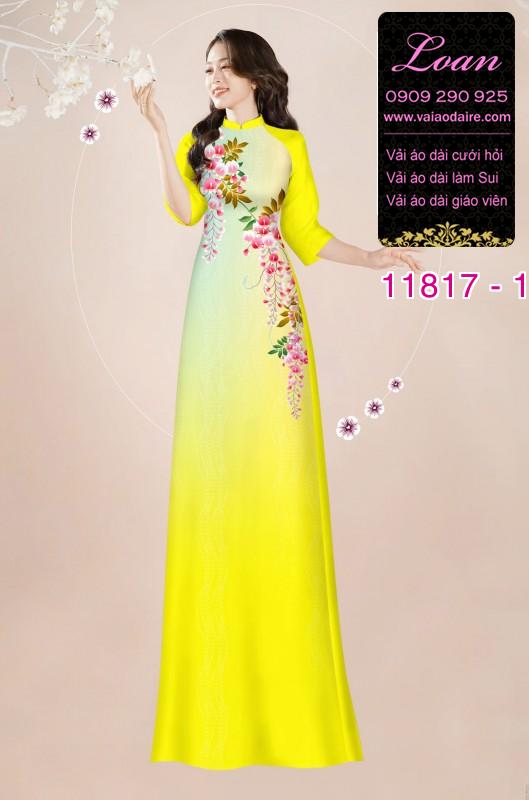 Vải áo dài in 3D hoa dây
