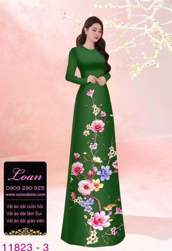 Vải áo dài in 3D Vải áo dài in 3D