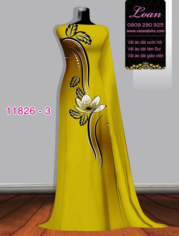 Vải áo dài in hoa 3D