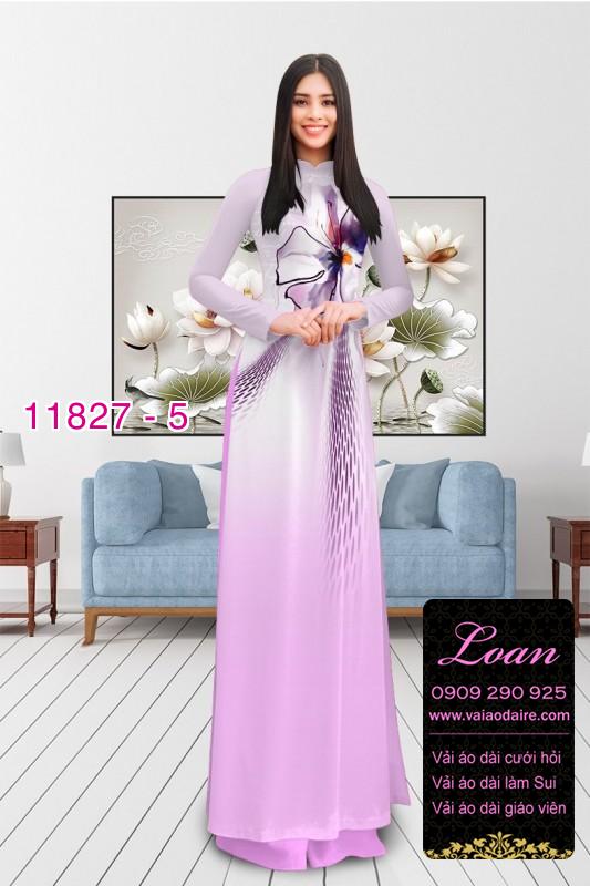 Vải áo dài in hoa 3D