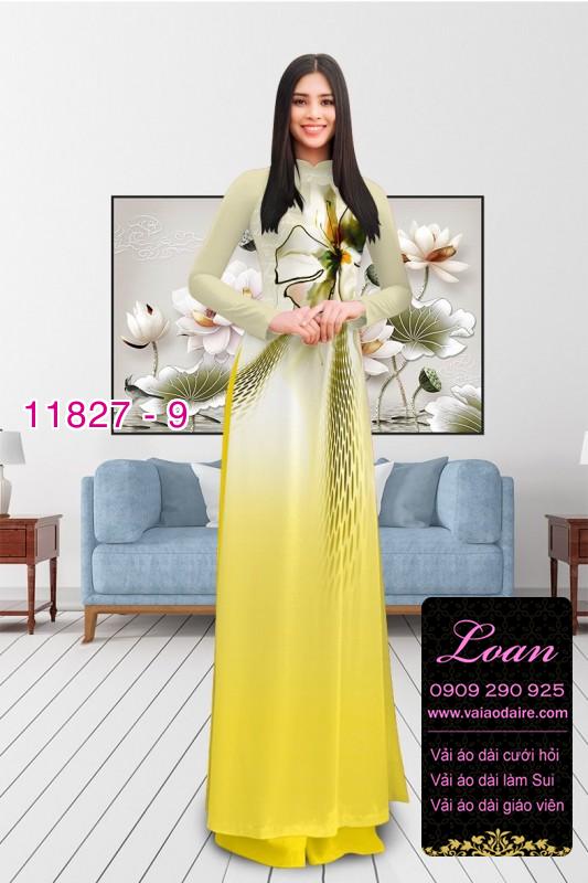 Vải áo dài in hoa 3D