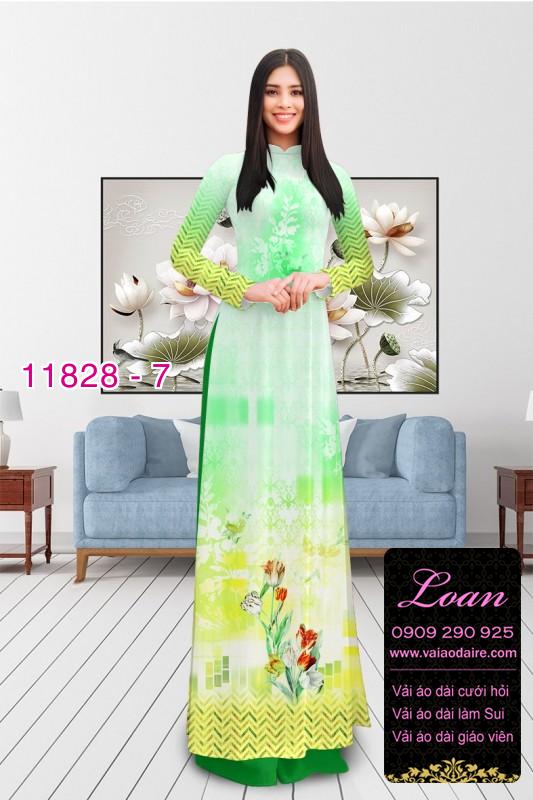 Vải áo dài in hoa 3D