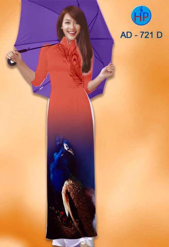 Vải áo dài chim Công