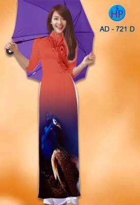 Vải áo dài chim Công-DT 1183