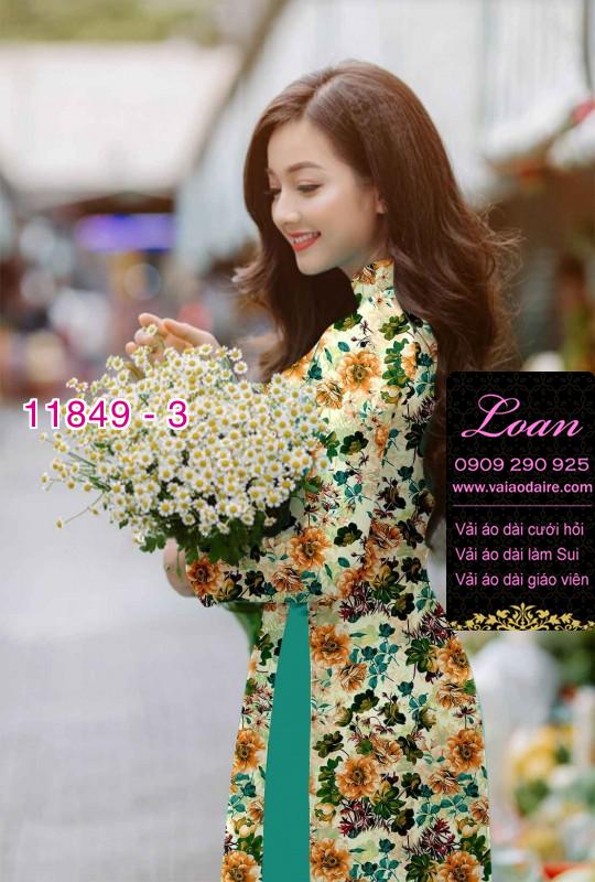 Vải áo dài hoa nhí