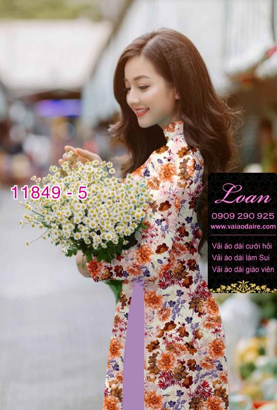 Vải áo dài hoa nhí