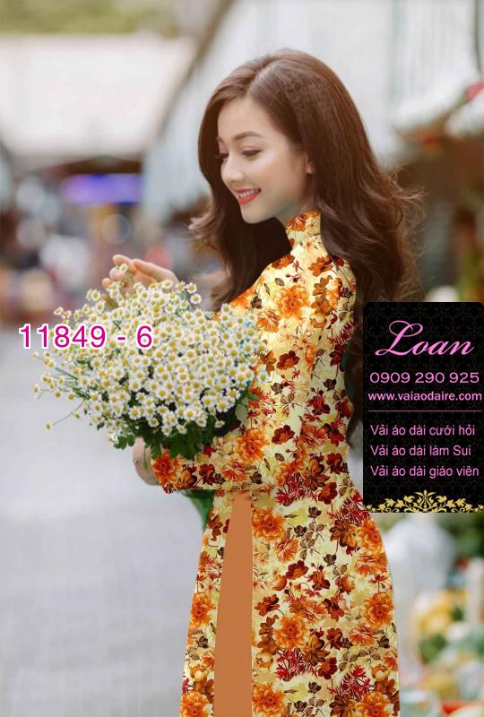 Vải áo dài hoa nhí
