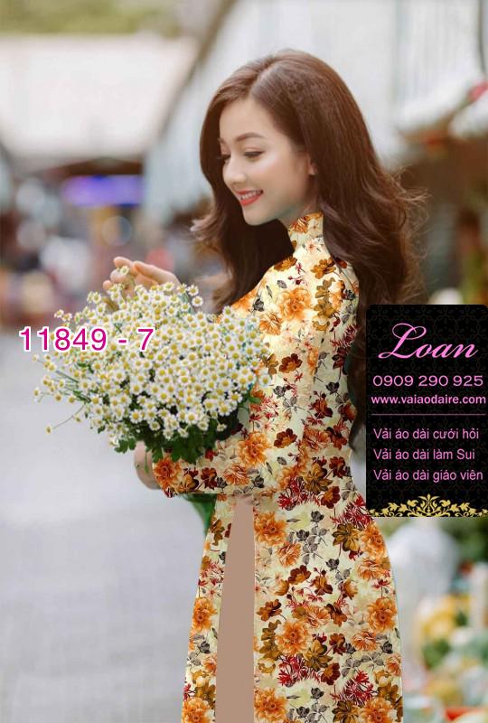 Vải áo dài hoa nhí