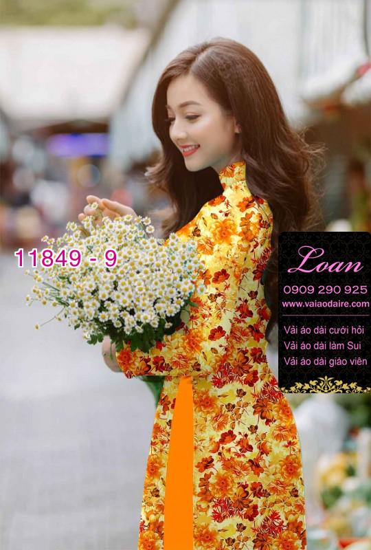 Vải áo dài hoa nhí