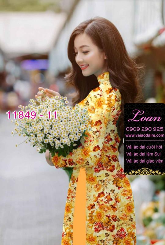 Vải áo dài hoa nhí