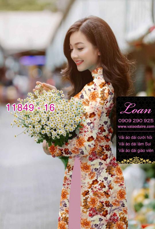 Vải áo dài hoa nhí