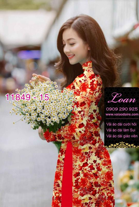 Vải áo dài hoa nhí