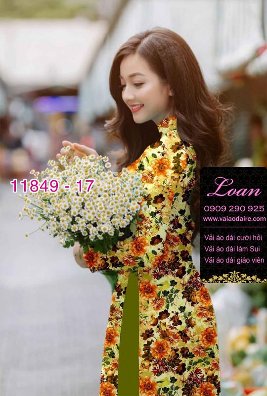 Vải áo dài hoa nhí
