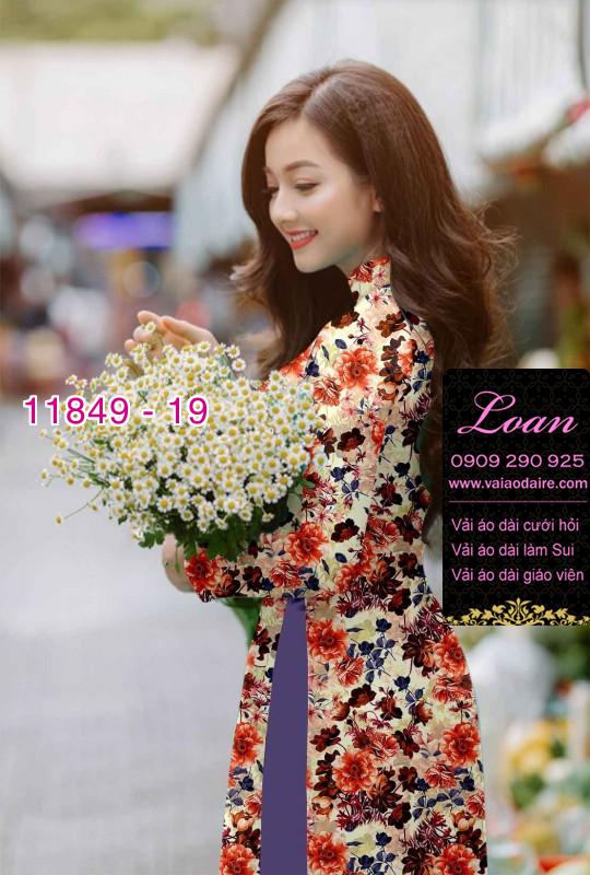 Vải áo dài hoa nhí