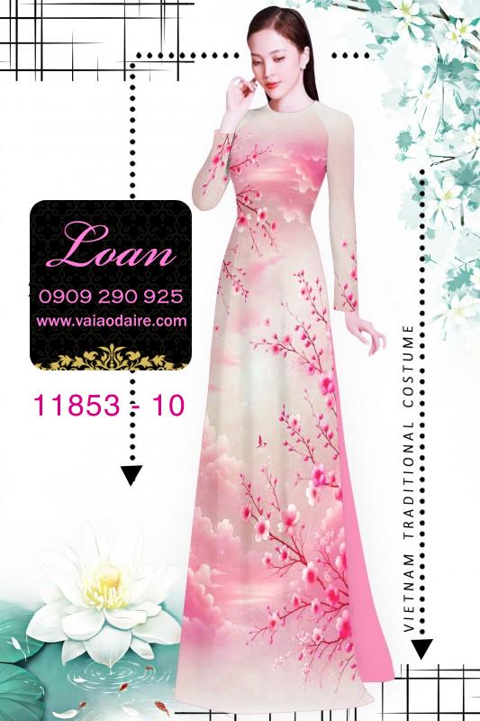 Vải áo dài hoa văn nhẹ nhàng