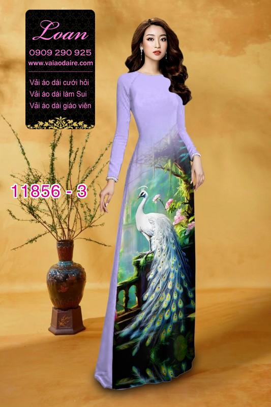 Vải áo dài chim công