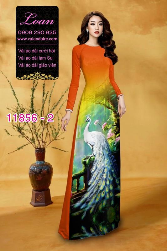 Vải áo dài chim công