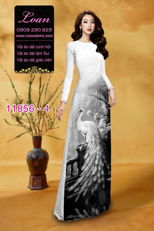 Vải áo dài chim công