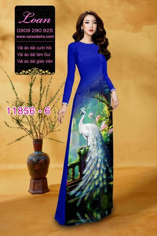 Vải áo dài chim công