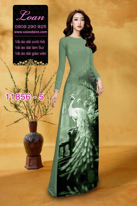 Vải áo dài chim công