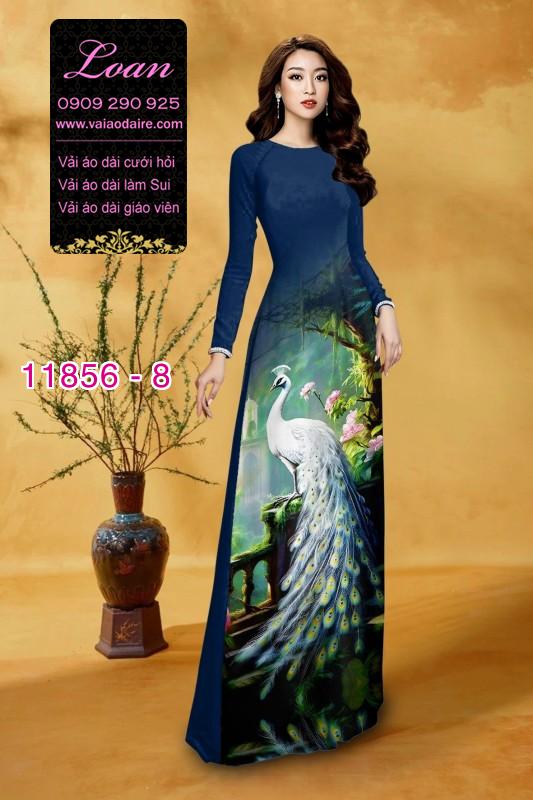 Vải áo dài chim công