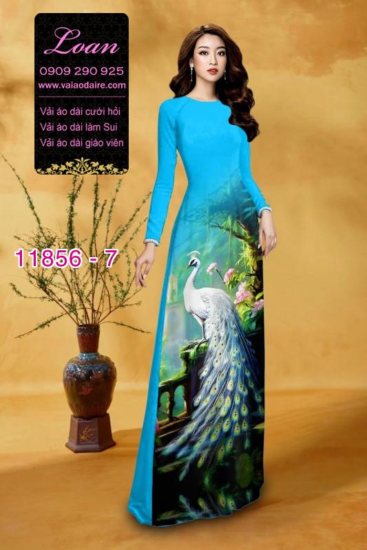 Vải áo dài chim công