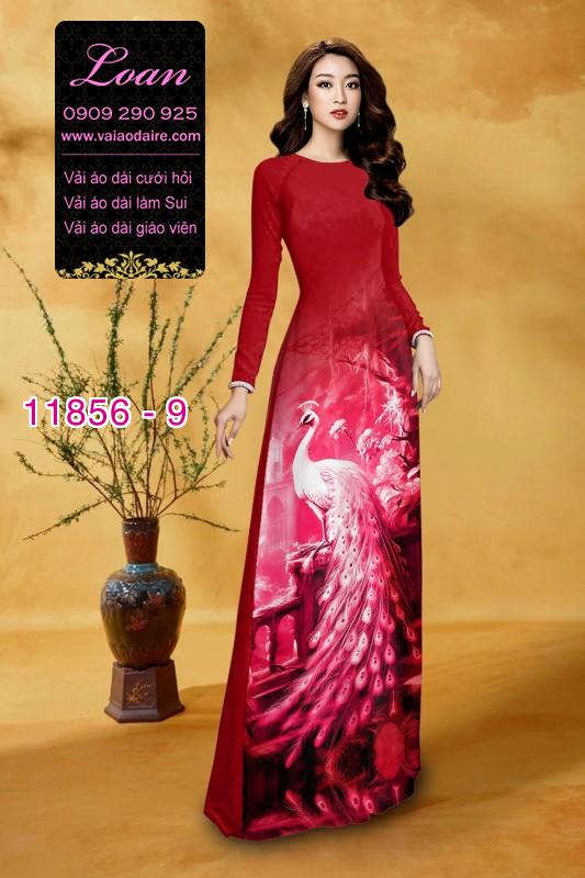 Vải áo dài chim công