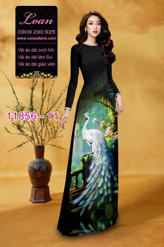 Vải áo dài chim công