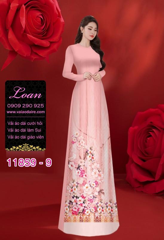Vải áo dài hoa in 3D Vải áo dài hoa in 3D