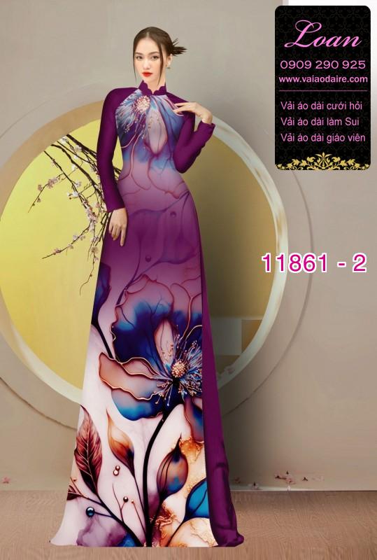 Vải áo dài hoa in 3D Vải áo dài hoa in 3D